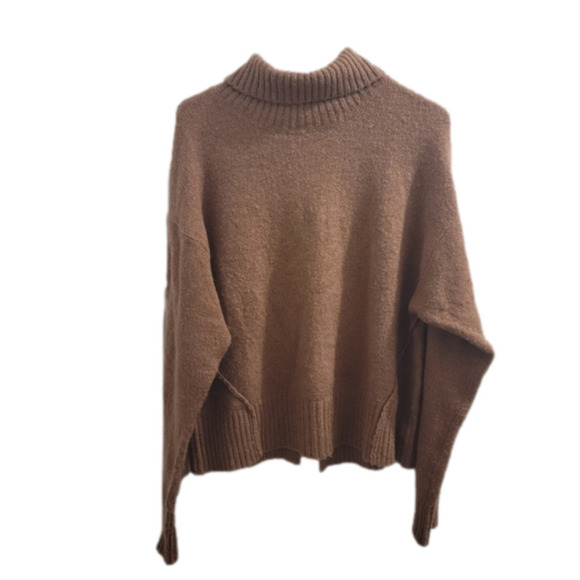 Gentle Fawn Collection Brown Turtleneck Knit Sweater - Picture 1 of 9